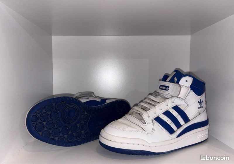 Adidas Forum Mid Cloud blanc bleu royal Chaussures