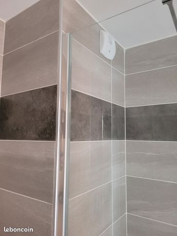 Paroi de douche à l'italienne verre transparent l.140 cm noir Remix