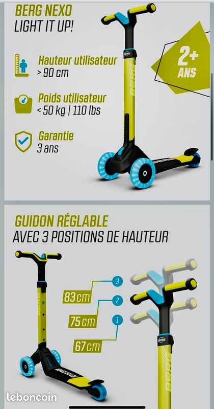 BERG Nexo Trottinette D'équilibre Pour Enfants De 2 Ans, Pliable