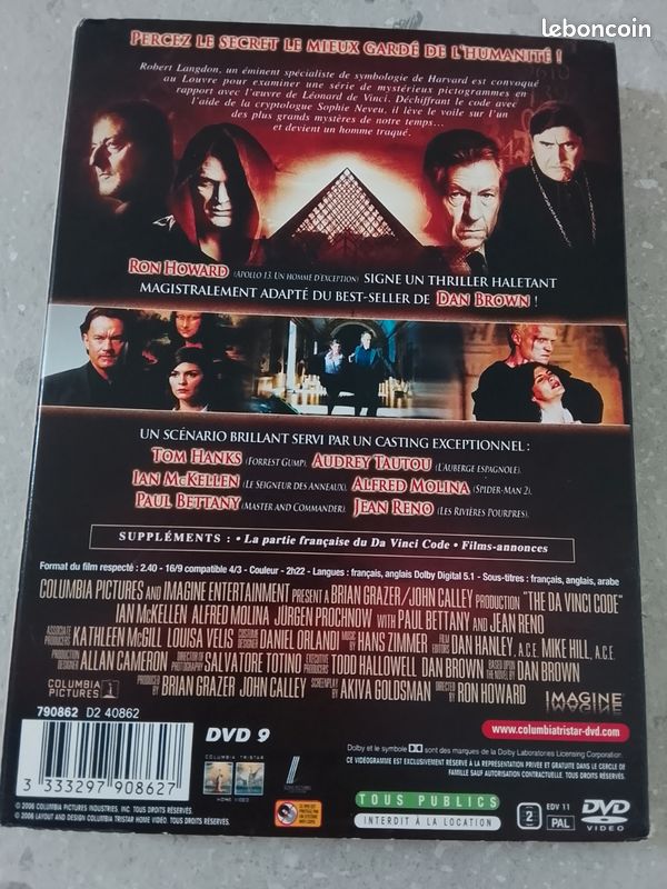 DVD Da Vinci Code Ron Howard Tom hanks (image 2)
