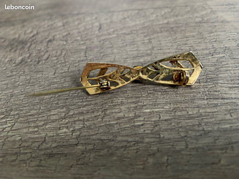 Broche Dorée Sens Privé à Cabochons Colorés - En Métal Et Résine, Parfait état, Occasion