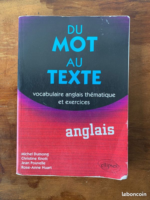 Du mot au texte, Vocabulaire anglais thématique et exercice, Ellipses (image 1)