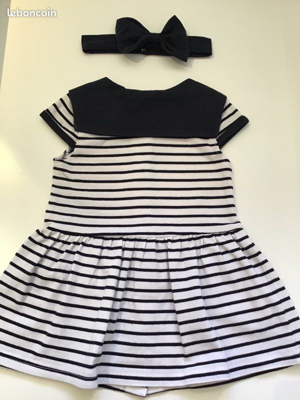 Ensemble pièces bébé fille Chicaprie robe et bandeau 18 mois