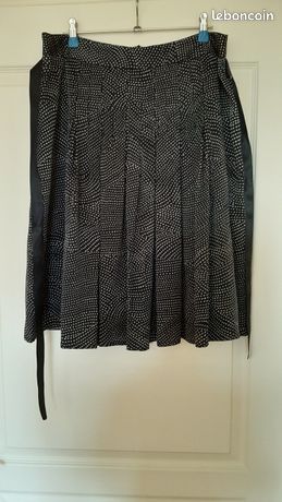 Jupe CAROLL Noire - Taille 42 - Occasion En Très Bon état