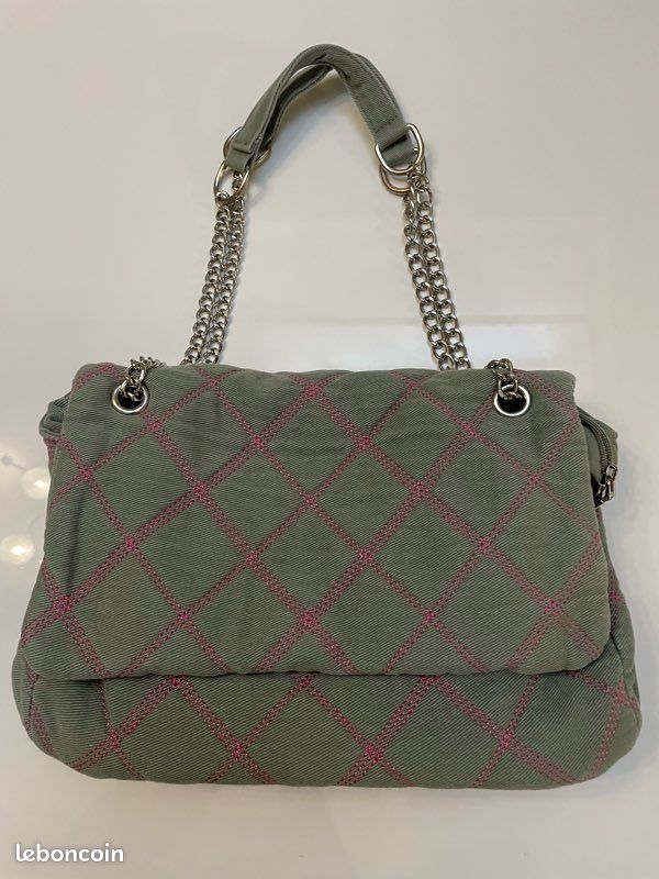 Sac à main en jean vert (image 2)