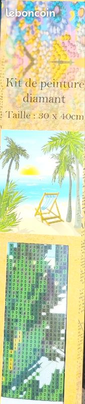 Diamond painting plage 30x40 cm (image 1)