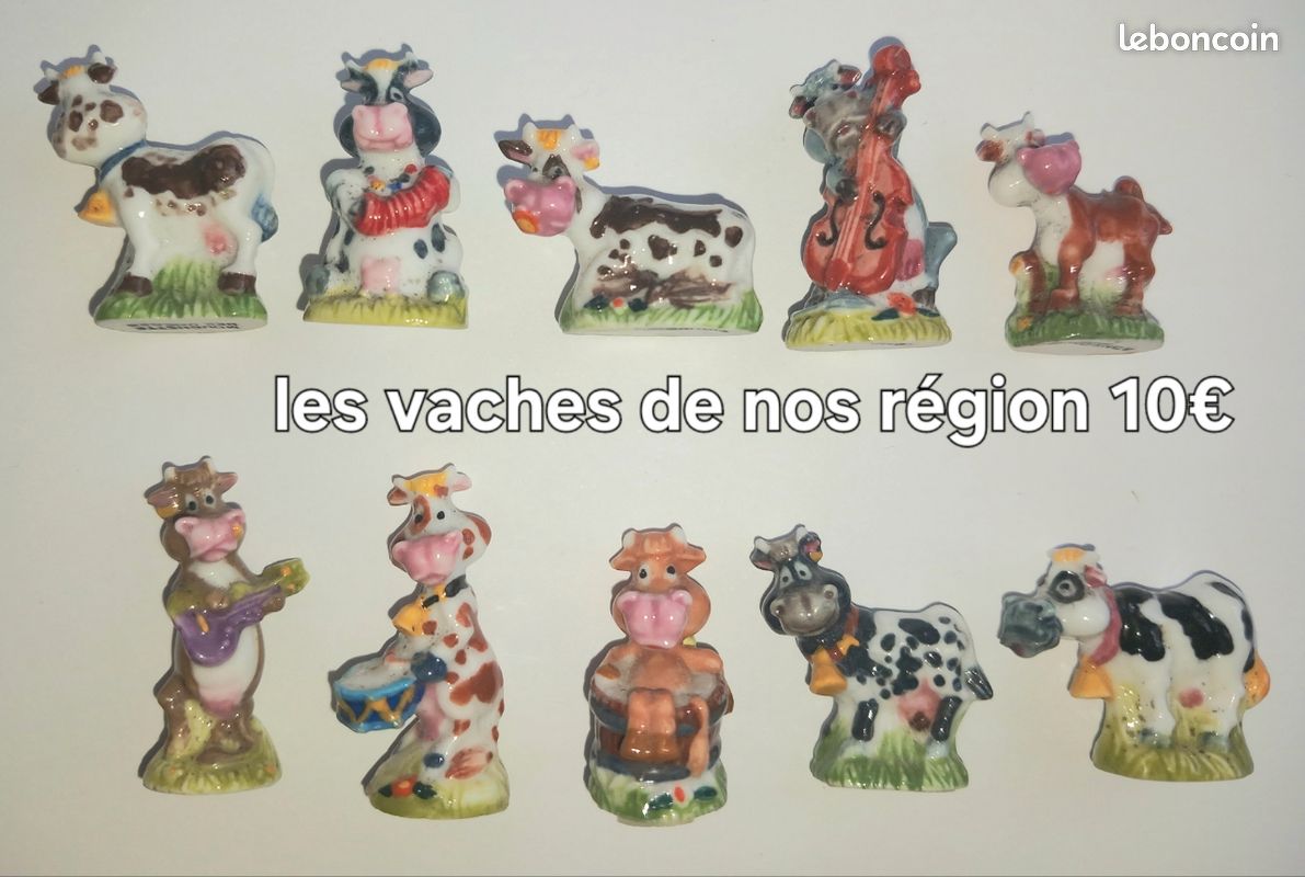 Fèves les vaches de nos régions série complète animaux (image 1)