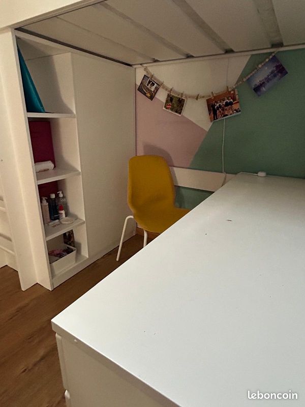 Lit mezzanine avec bureau (image 1)