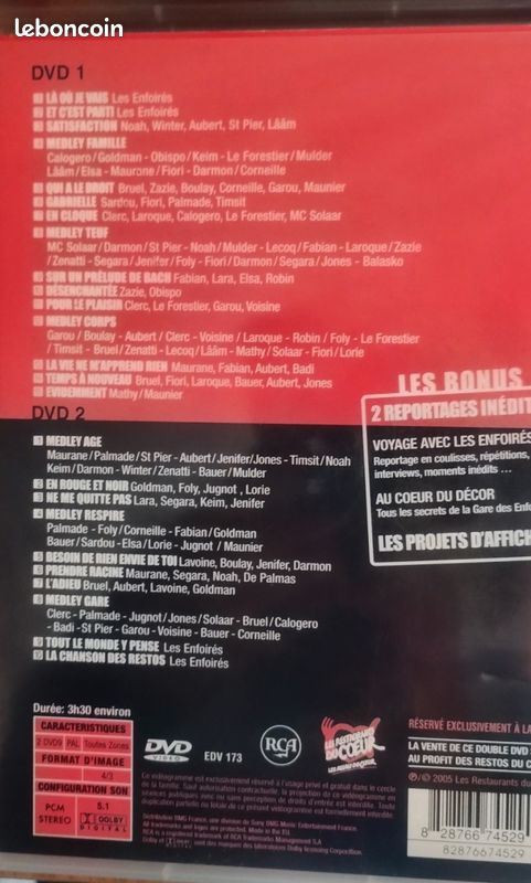 Lot de 4 DVD " les enfoirés" (image 9)