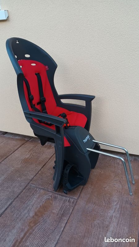 Siège Vélo Enfant Avant - Jusqu'à 55 Lb, Noir & Rouge, Neuf Sous Emballage