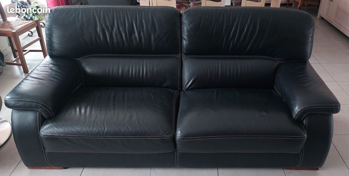 Vend canapé en cuir (image 1)