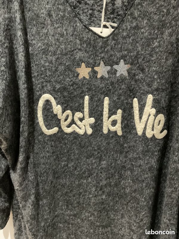 Pull "c'est la vie" femme taille unique (38-44) neuf (image 3)