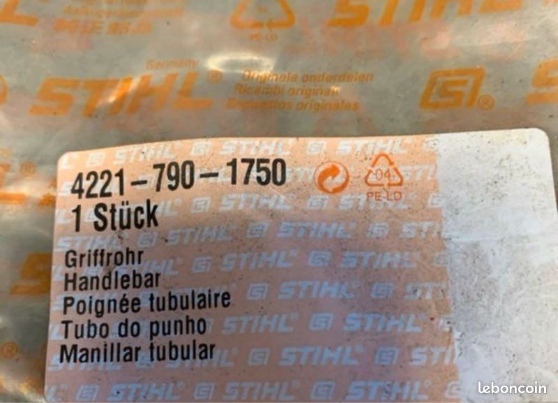 Poignee tubulaire ts 460 pour appareil Stihl ou Viking (Pièce d'origine constructeur). Référence produit : 4221-790-1750 ou 42217901750 (image 2)
