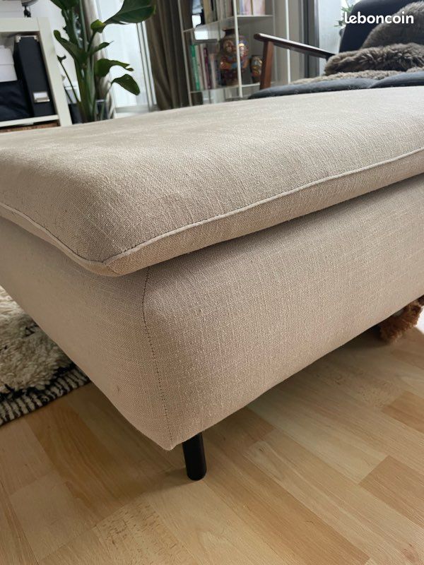 Pouf lin viscose Ivete la redoute (image 5)
