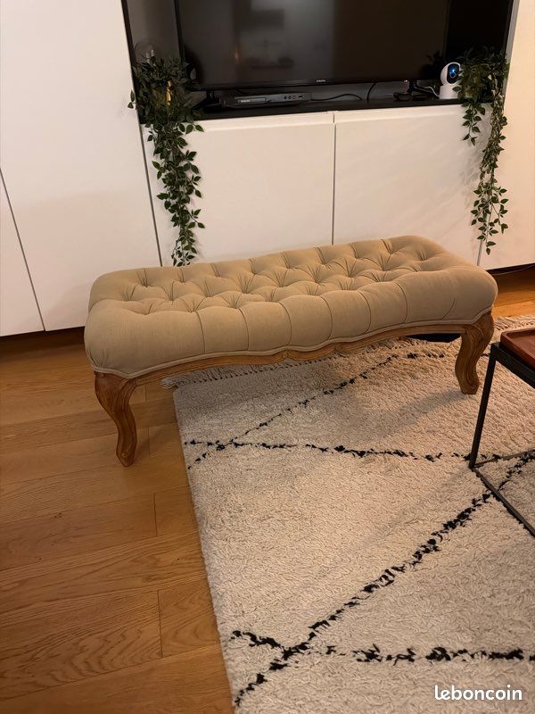 Bout de lit capitonné beige La Redoute Intérieurs (image 6)