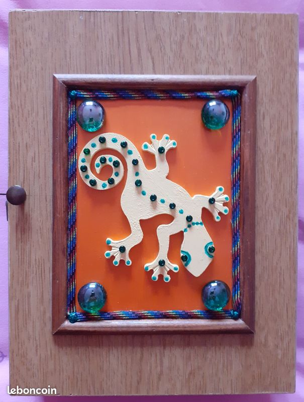 Boîte à clefs exotique : gecko (création artisanale) (image 6)
