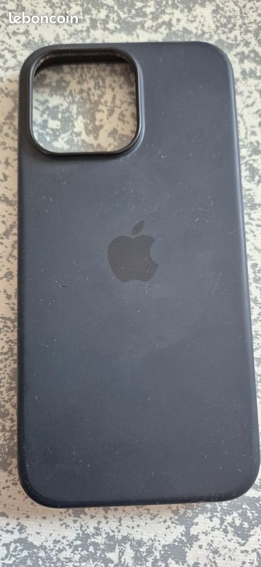 Coque silicone APPLE noir Iphone 15 Pro Max (image 1)