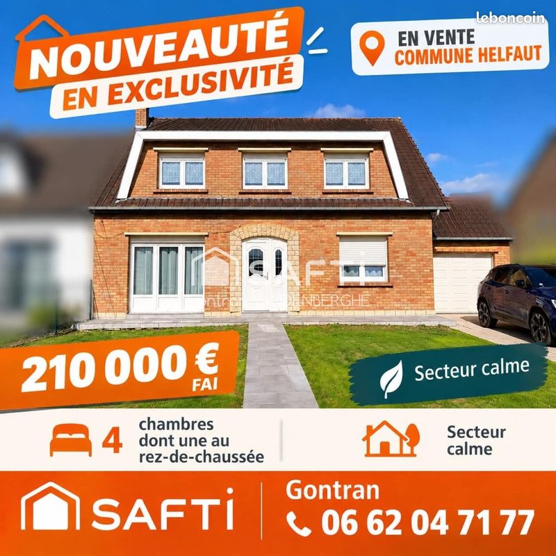 Maison 6 pièces 134 m² · à Helfaut · 134 m² · 210 000 €