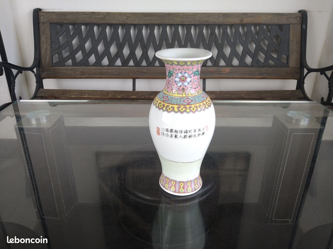 Ancien Vase Chinois - Famille Rose (image 3)