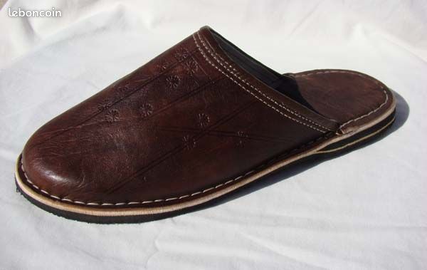 Babouche marocaine 100 % cuir cousu main neuve toutes les tailles (image 3)