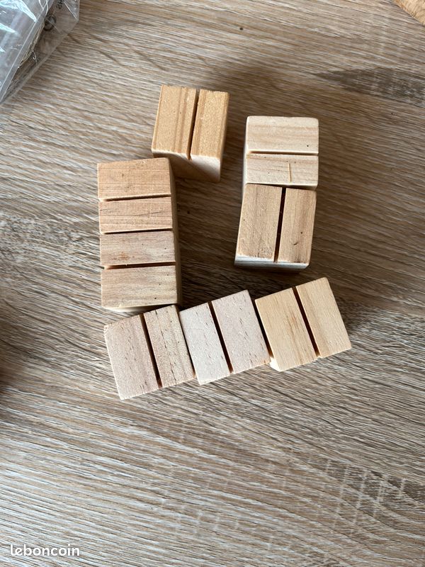 Imaicept Lot De 20 Porte Menu Mariage, Support Bois En Bois De Pin