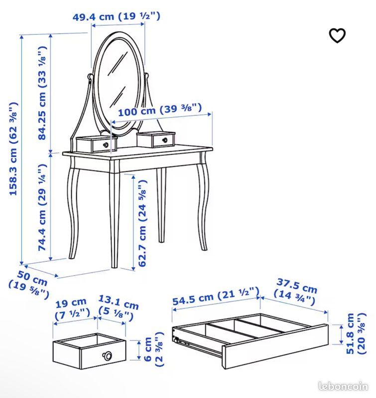 Maquilleuse IKEA hemnes (image 4)