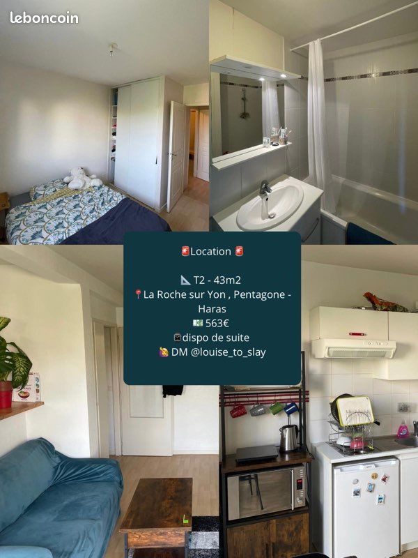 Appartement 2 pièces 43 m² · à La Roche-sur-Yon · 43 m² · 563 €