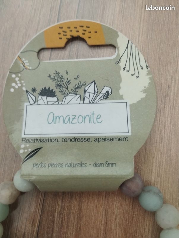 Bracelet amazonite perles naturelles encenstone neuf (image 2)