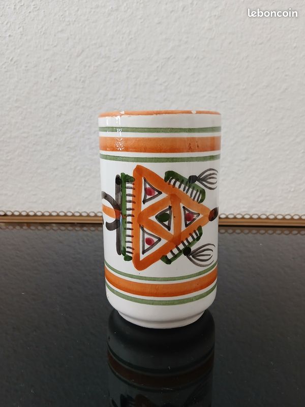 Lot de 4 tasses et un vase ethniques (image 14)