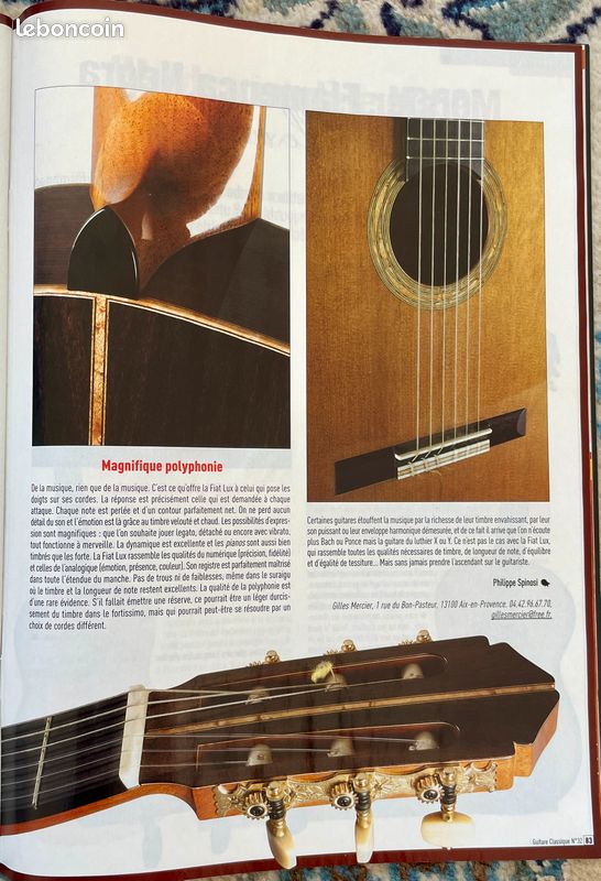 Guitare Gilles MERCIER - modèle Sainte Cécile (2005) (image 17)