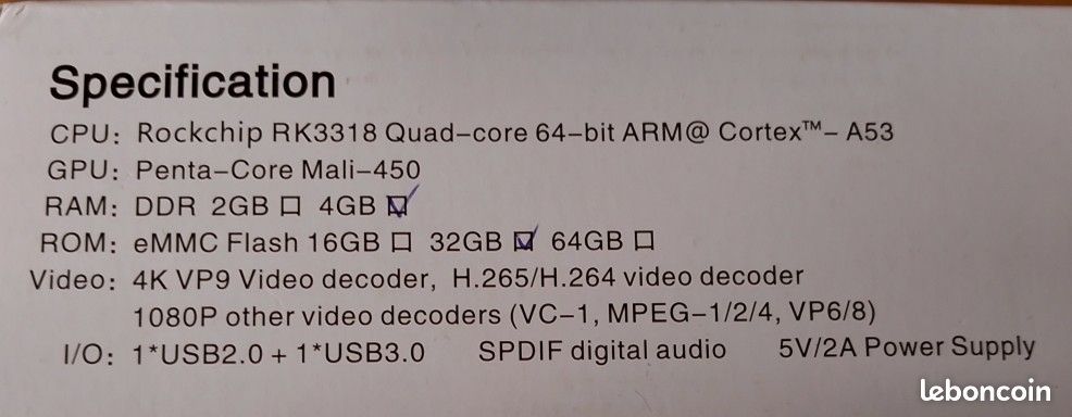 Rare Smart TV Box 4K UHD Magicsee N5 Nova Ram-4GB Rom-32GB Android 9 dans sa boite d'origine Complet avec ses Accessoires (image 5)
