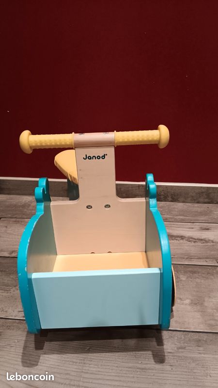 Porteur, trotteur, hypo bleu Janod (image 3)