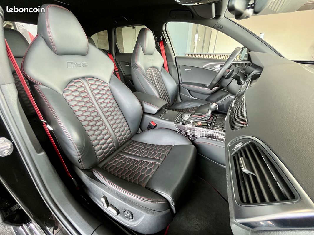 Audi rs6 4,0 v8 560 quattro bva8 pack audi exclusif gps magnetic ride camera keyless regulateur audi matrix led hifi bose echappement sport jantes 21 drive select siege recaro rs carbon excellent etat (image 5)