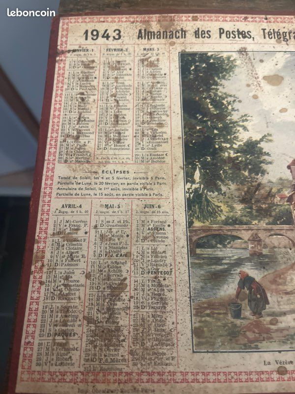 Calendrier almanach 1943 (image 3)
