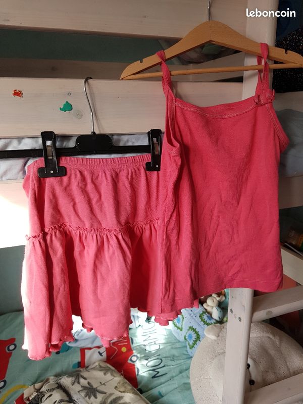 Jupe et débardeur petit bateau 10 ans (image 1)