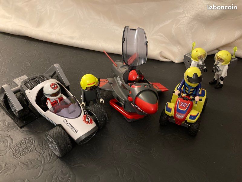 PLAYMOBIL avion à emporter, véhicule à friction et quad (image 1)