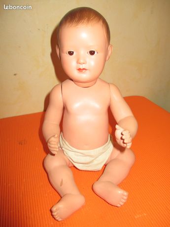 Ancien Baigneur SNF François – 35 Cm, Teint Clair, Made In France, Vintage