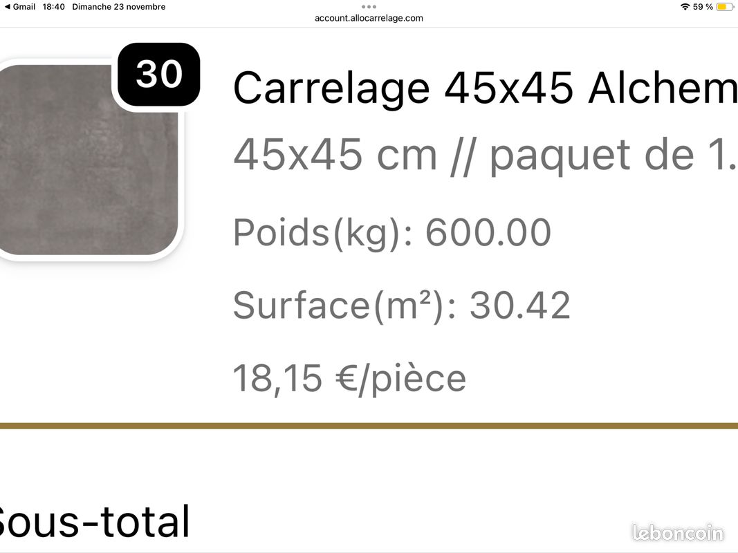 Carrelage de garage (image 1)