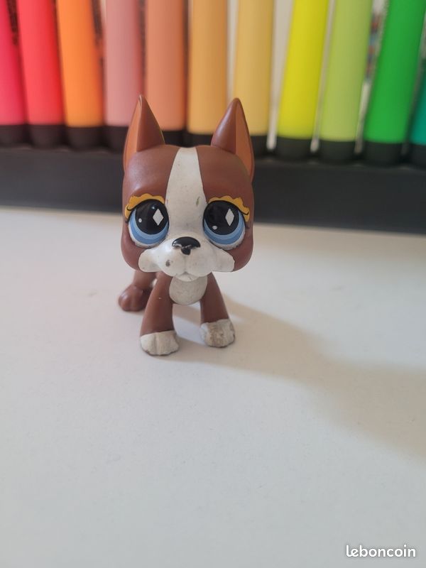 Figurine Littlest Pet Shop Hasbro - Chien Danois Dogue Argentin N°588 (occasion)