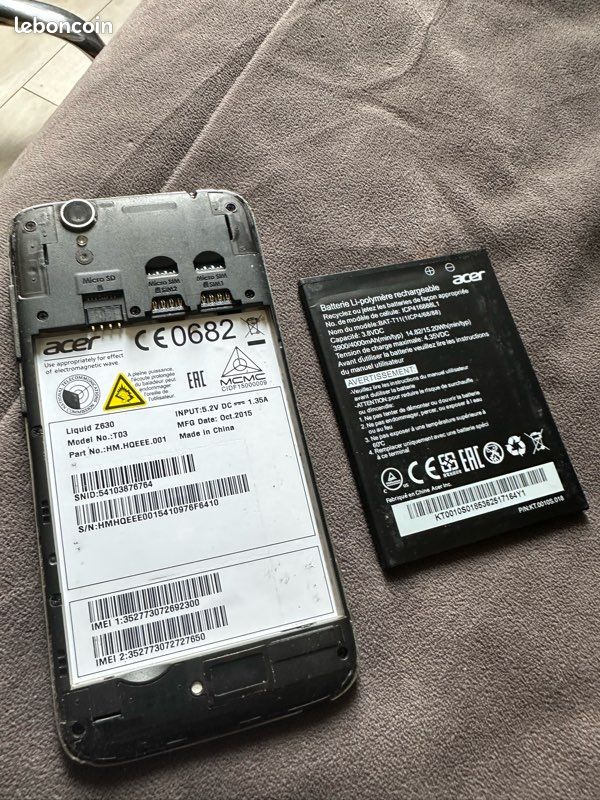 Acer Liquid Z630 - Noir - Smartphone Réinitialisé (image 5)