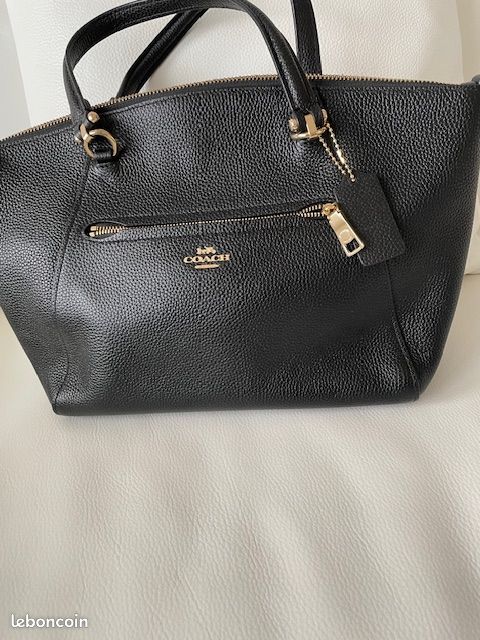 Superbe sac à main COACH en cuir noir (image 1)