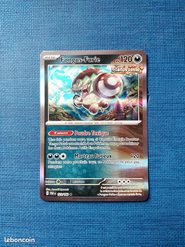 123/182 pokemon card Brute Bonnet Holo Rare #123/182 2023 Scarlet & Violet Paradox Rift Pokmon  TCG