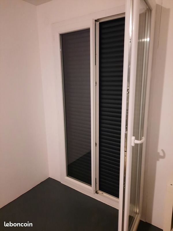 Porte fenêtre battante sans cadre, 2 vantaux, HxL 205.5 x 123 cm, pvc, blanc, (image 2)