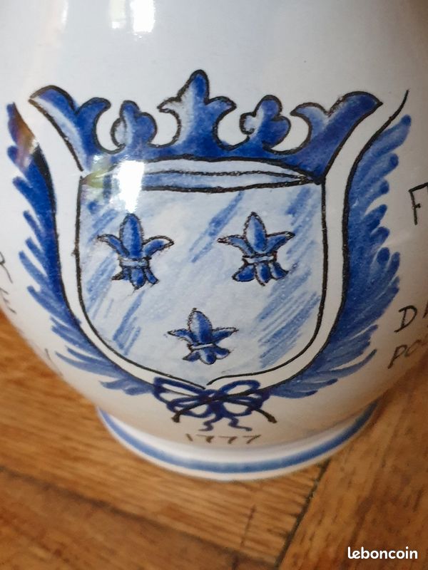 Ancien Pot a moutarde fine de Dijon poupon de Grey 1777 collector avec cachet de cire hauteur 17 cm (image 3)
