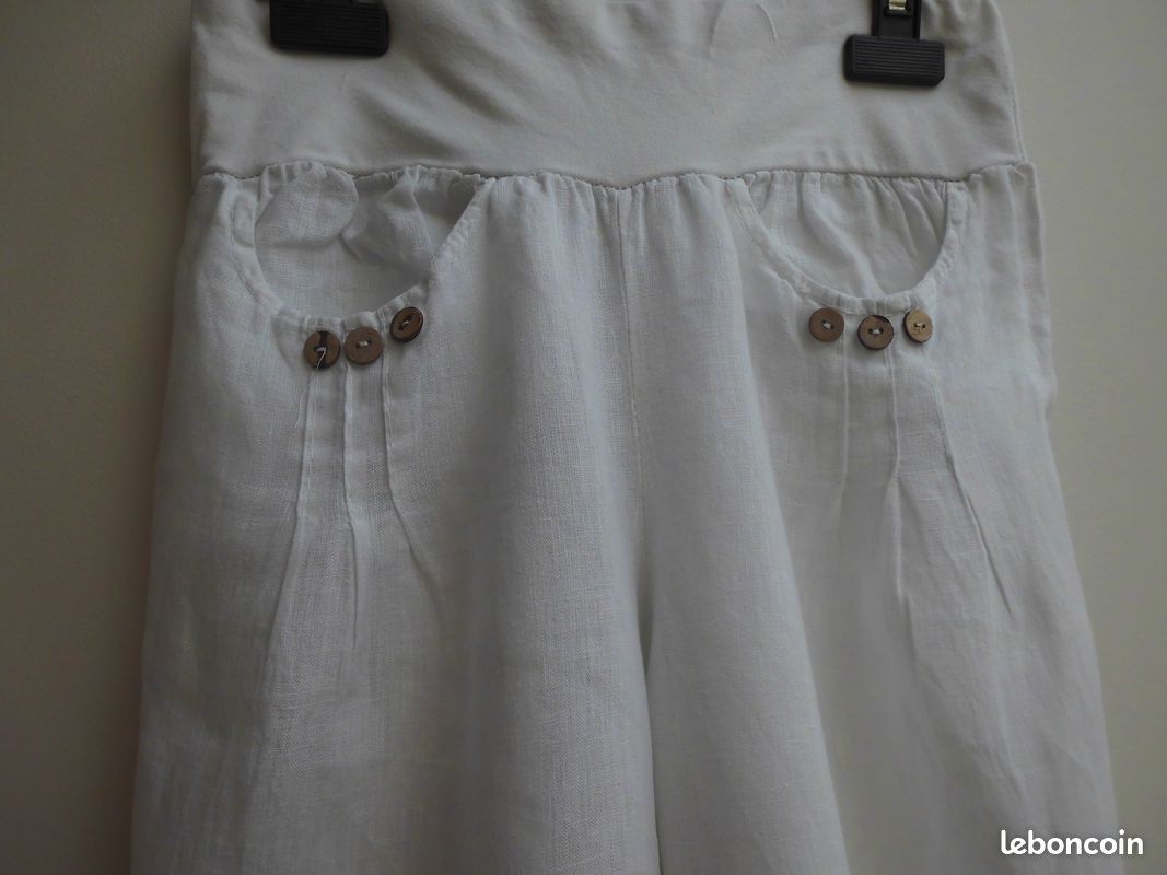 Pantalon été coton et lin style original fille 12 ans (image 7)