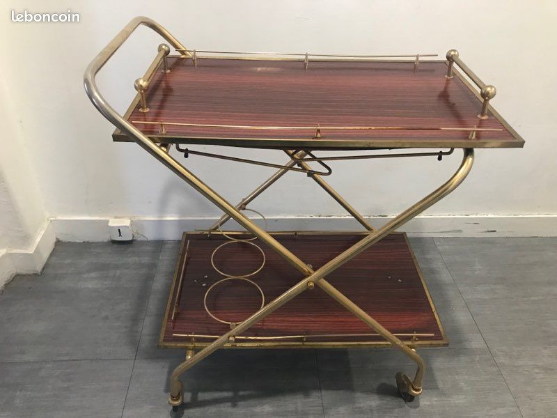 Desserte vintage roulante , table apéro années 60 (image 1)