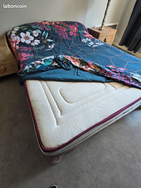 Lit matelas + sommier 140cm (image 2)
