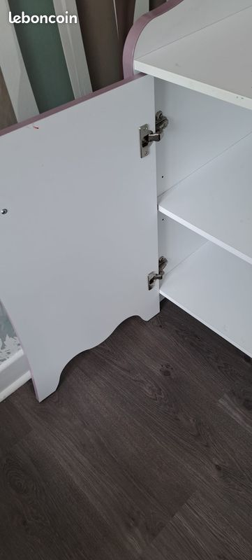 Chambre fille - lit avec tiroir - table de chevet - bureau (image 13)