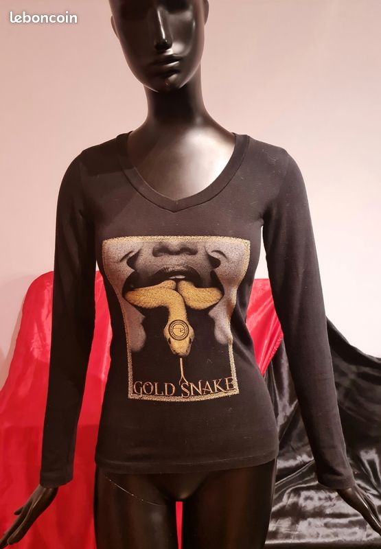 Top manches longues/ tee-tee-shirt gothique/haut serpent/ S (image 2)