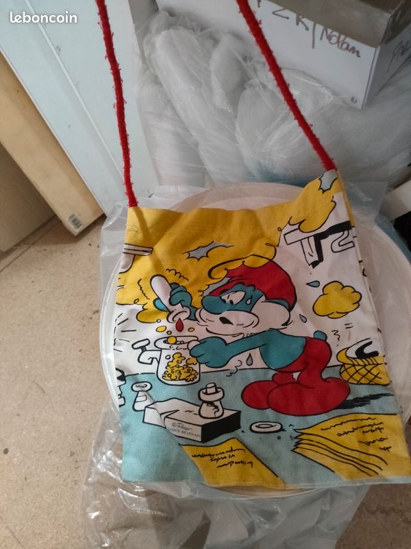 Un sac en tissus schtroumpf vintage kat41 (image 5)
